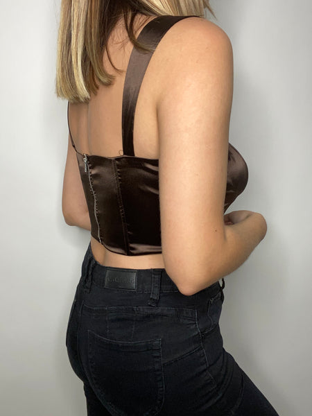 Nancy Corset Top Brown